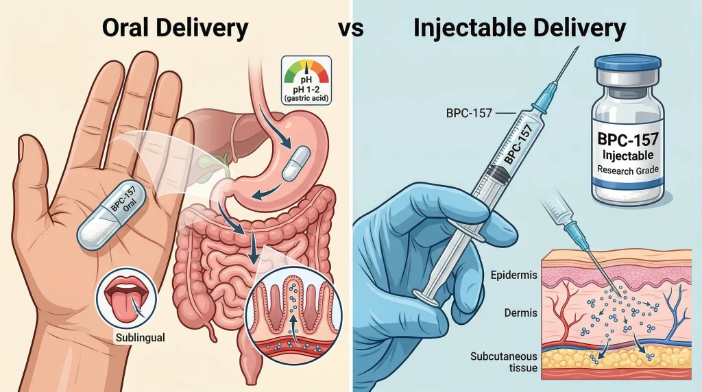 BPC-157 oral vs injectable