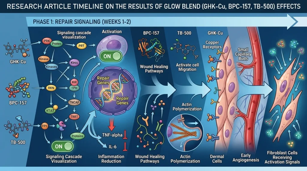 GLOW blend results timeline