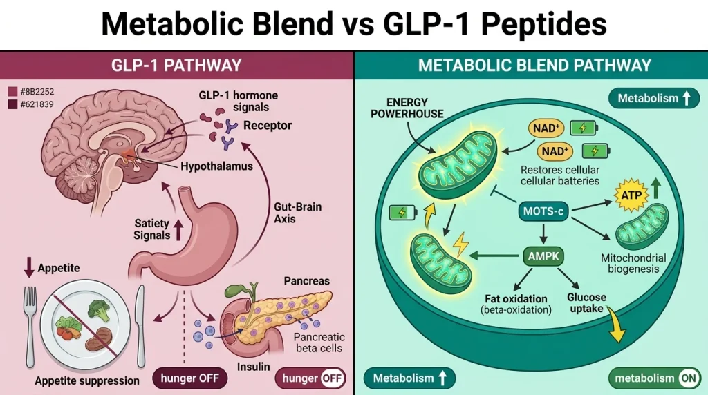 metabolic blend vs glp-1 peptides