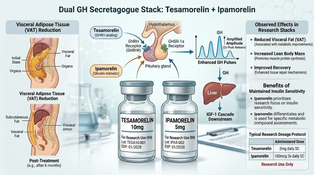 tesamorelin + ipamorelin stack